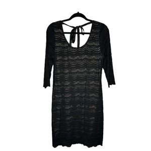 Ralph Lauren Denim & Supply Womens Black Stretch Sheath Knit Dress Size L